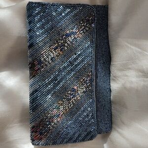 Vintage Aspects Ex Cond Beaded Striped Clutch, $45